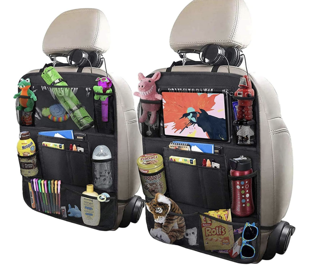 Car organization idea: pocket hanger for seat backs